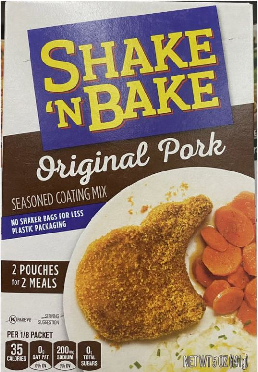 SHAKE N BAKE ORIGINAL PORK Seasoned Coating Mix 5 oz Box