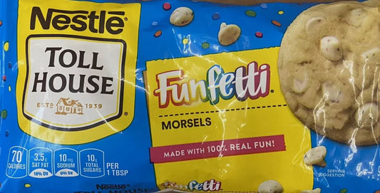 Nestle Toll House FUNFETTI Morsels Vanilla Baking Chips 9 oz Bag