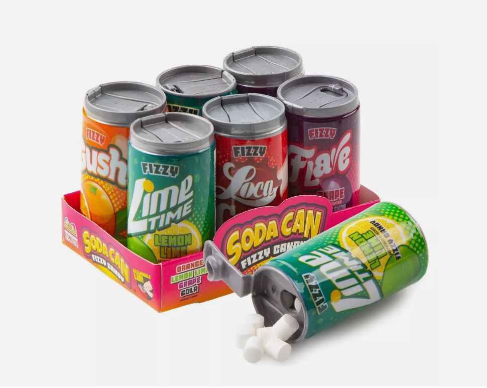 Soda Can Fizzy Candy - 2ct