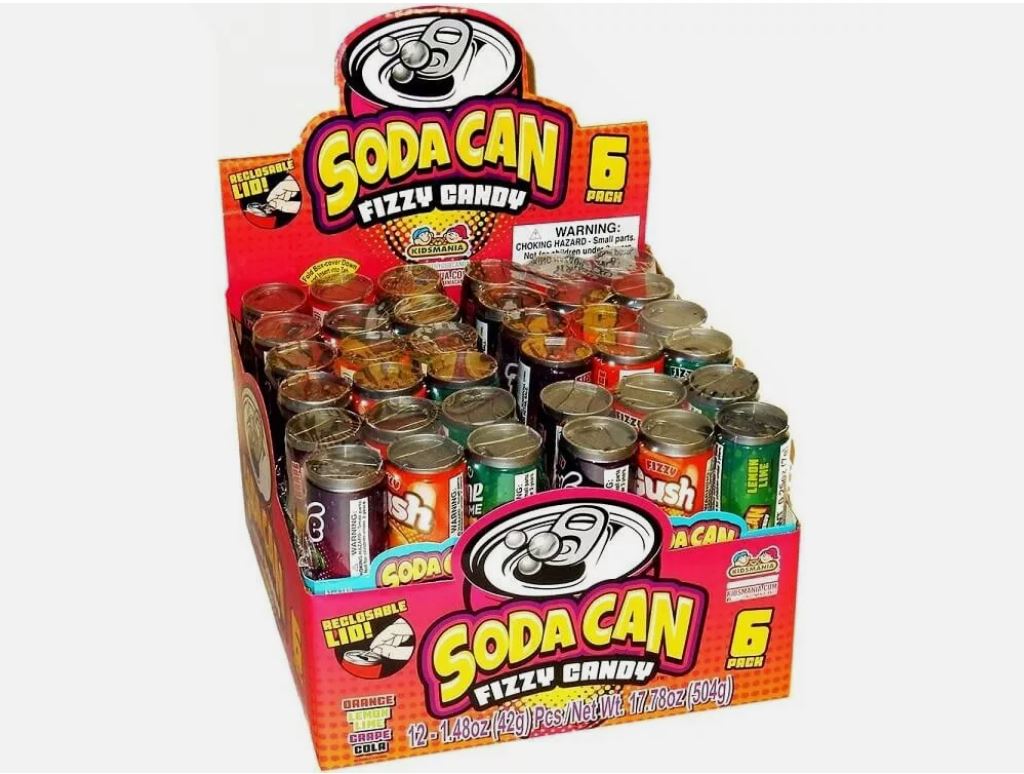 Soda Can Fizzy Candy - 2ct